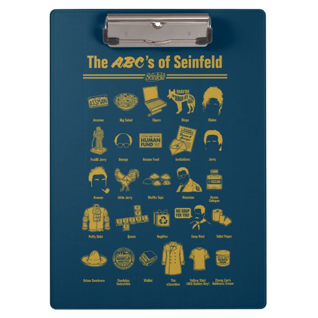Porte-bloc Seinfeld | ABC de Seinfeld Infographie (Devant)