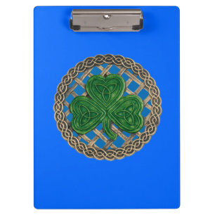 Porte-bloc Shamrock bleu sur le Porte - bloc de noeuds celtiq