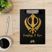 Sikh Khanda Spirituel "Sans peur et libre"