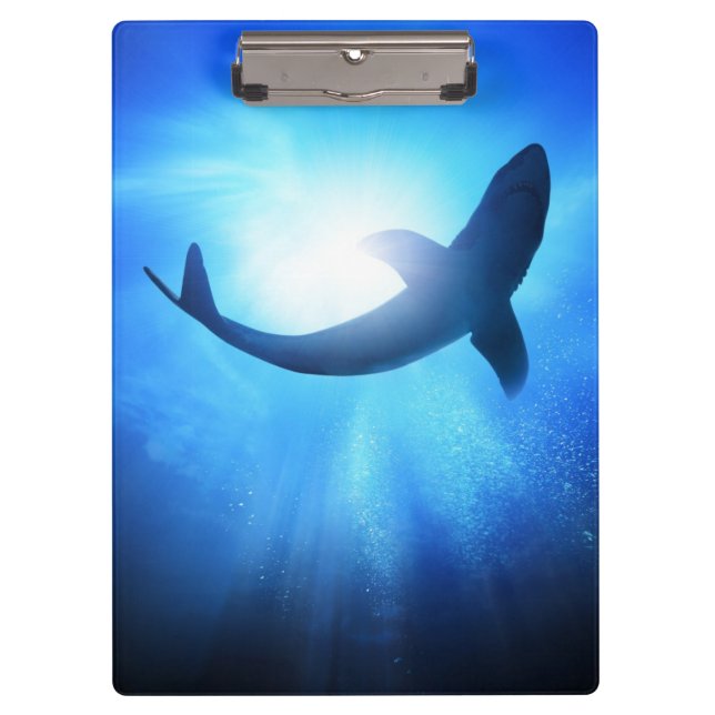Porte-bloc Silhouette de requin d'océan profond (Devant)