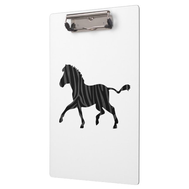 Porte-bloc Silhouette d'impression noir et gris Zebra (Gauche)