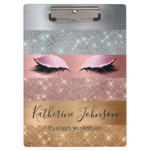 Porte-bloc Silver Gold Rose Parties scintillant or Beauté Eye
