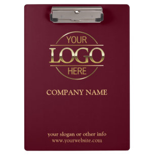 Porte-bloc Simple Burgundy Red Custom Company Logo d'entrepri