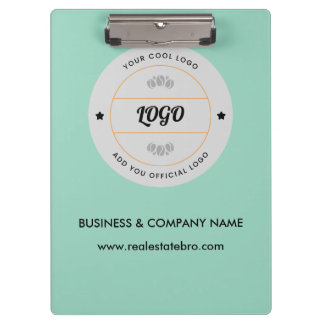 Porte-bloc Simple Logo d'entreprise rond et texte personnalis