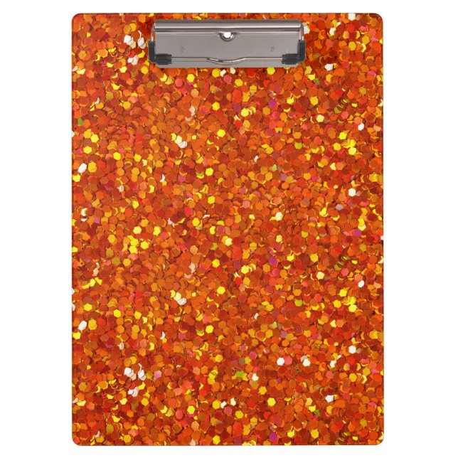 Porte-bloc Sinopia Orange Pailleté (Devant)