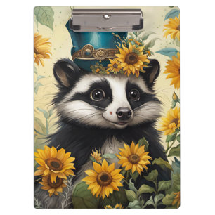 Porte-bloc Skunk avec tournesol