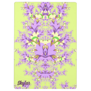 Porte-bloc SKYLAR ~ Mauve, Jaune Vert Floral