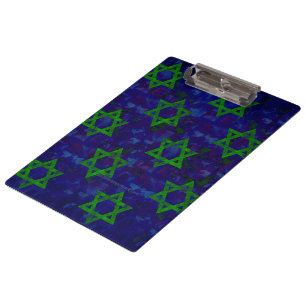 Porte-bloc SlipperyJoe's Hanukkah rangées vertes Étoiles de D