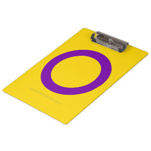 Porte-bloc SlipperyJoe's Intersex orgueil drapeau jaune fond