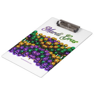 Porte-bloc SlipperyJoe's Mardi Gras Colliers en perles violet