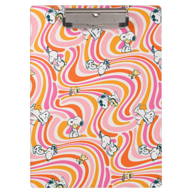 Porte-bloc Snoopy & Woodstock Super Vibes Motif orange (Devant)