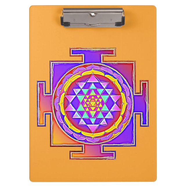 Porte-bloc Sri Yantra - Symbole hindouiste Design 1 (Devant)