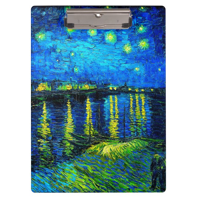 Porte-bloc Starry Night Over the Rhone by Vincent Van Gogh (Devant)