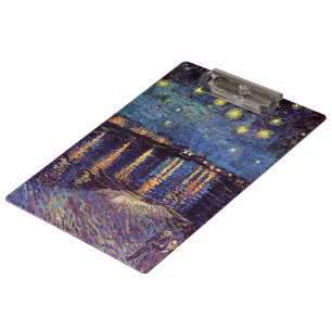 Porte-bloc Starry Night Over the Rhone par Vincent van Gogh