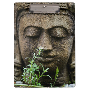 Porte-bloc Statue de jardin en pierre avec fleur