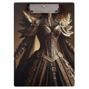 Porte-bloc Steampunk Victorian Black and Gold Empress Gown