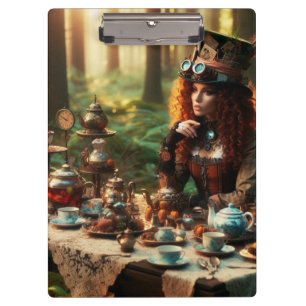 Porte-bloc Steampunk Vintage Victorian Lady Mad Hatter