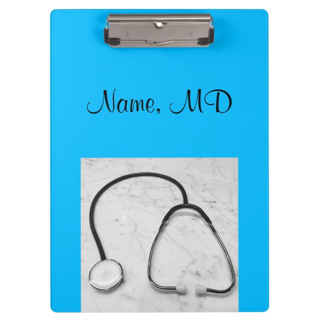 Porte-bloc Stethoscope du médecin turquoise (Devant)