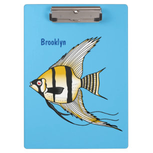 Porte-bloc Striped angelfish cartoon