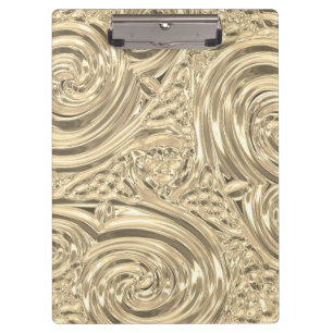 Porte-bloc Style Art nouveau gaufré or élégant