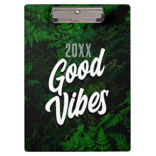 Porte-bloc Style bureau vert Good Vibes Jungle