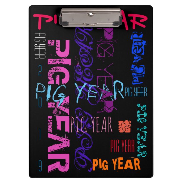 Porte-bloc Style Graffiti Répétition Pig Année 2019 Porte - b (Devant)