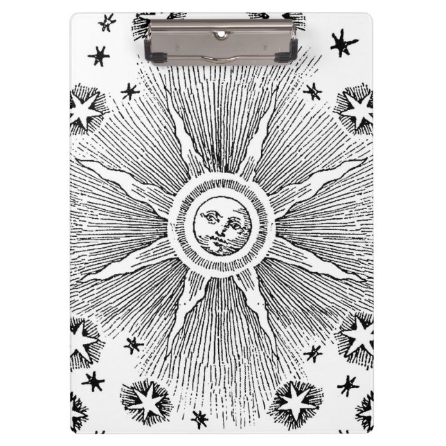 Porte-bloc Sun Stars Antique Nuit Ciel Médiéval Zodiac (Devant)