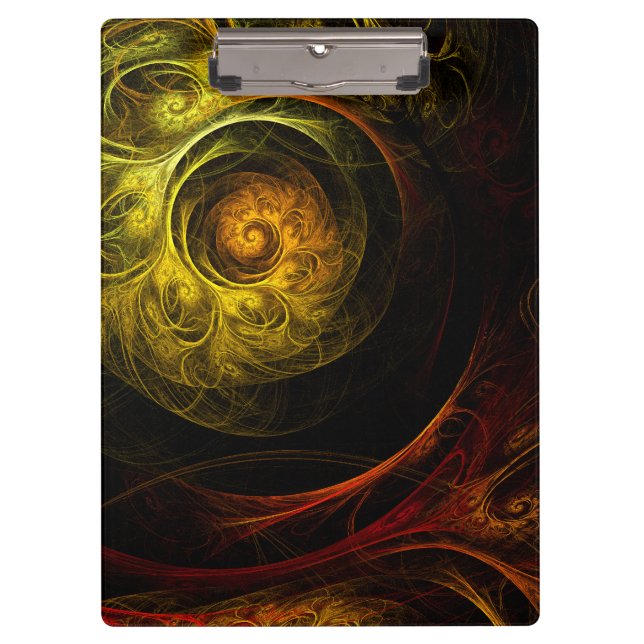 Porte-bloc Sunrise Floral Red Abstrait Art (Devant)