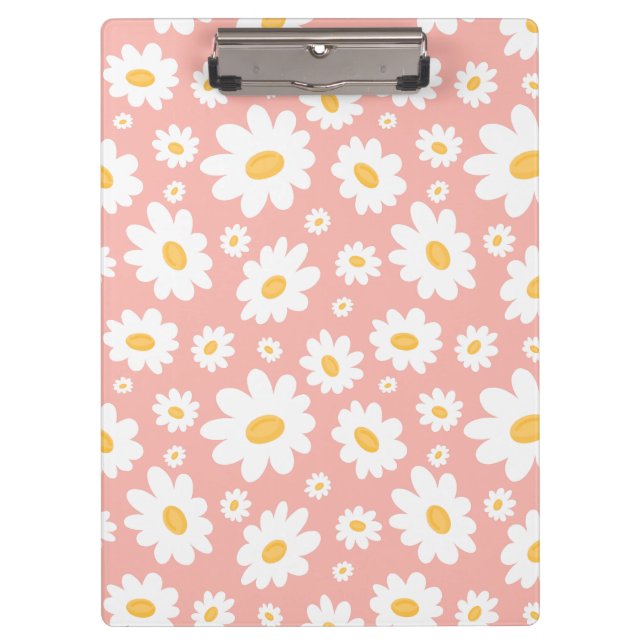 Porte-bloc Super Blush Boho Daisy Floral Garden Motif (Devant)