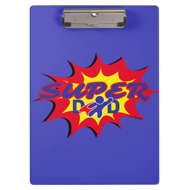 Porte-bloc Super Hero Papa Fête des pères de livre comique (Devant)