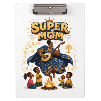 Porte-bloc Super Maman Conteuse Africaine Fête des Mères
