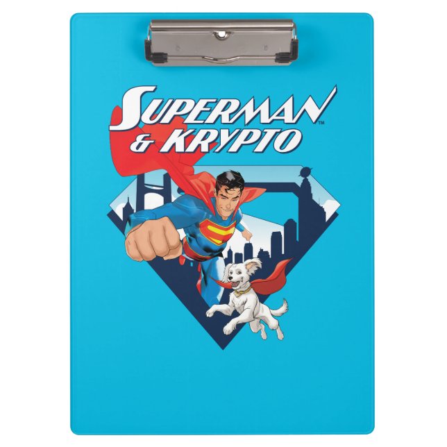 Porte-bloc Superman & Krypto Soar (Devant)