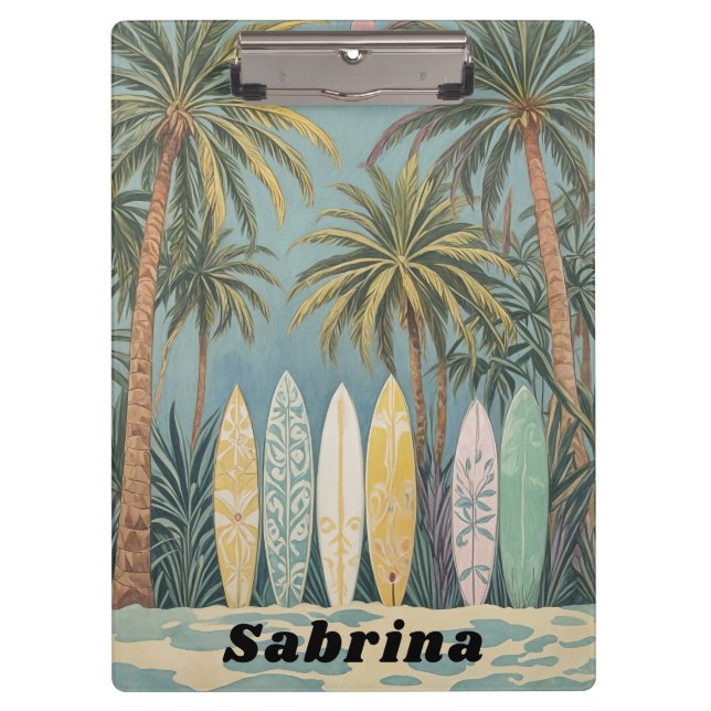 Porte-bloc Surf Up, Style Pastel Personnalisé (Devant)