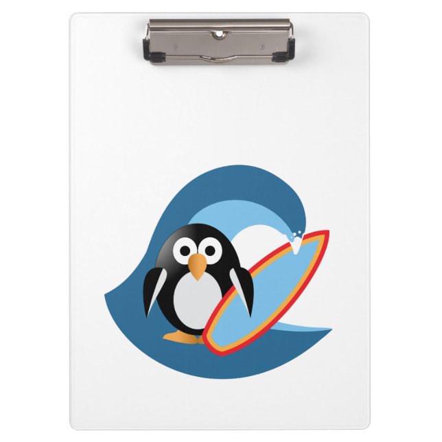 Porte-bloc Surfer de pingouin (Devant)