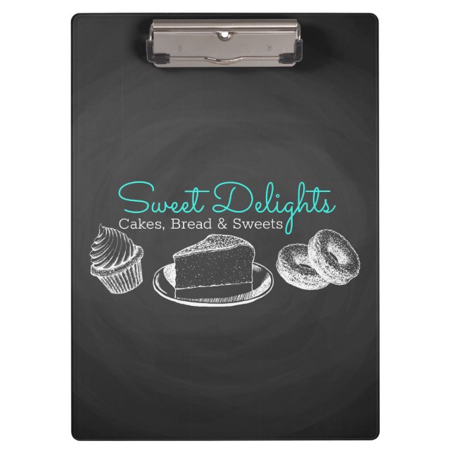 Porte-bloc Sweet Bakery Chalkboard Professionnel (Devant)