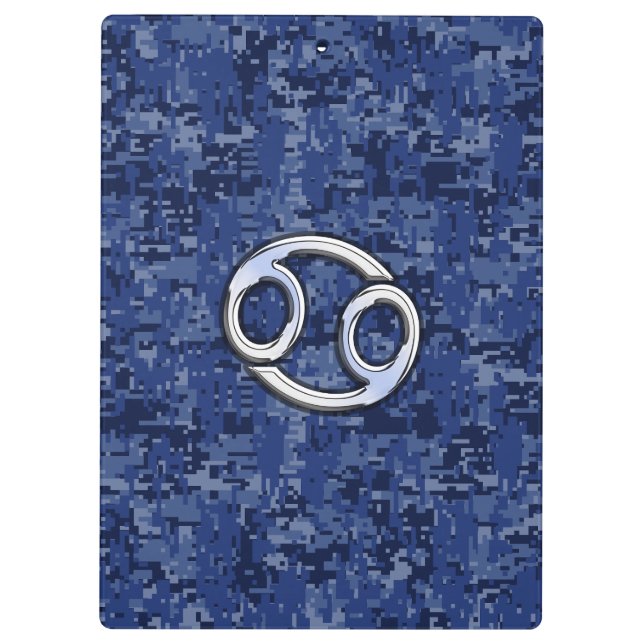 Porte-bloc Symbole du cancer Zodiaque Marine Camouflage numér (Dos)