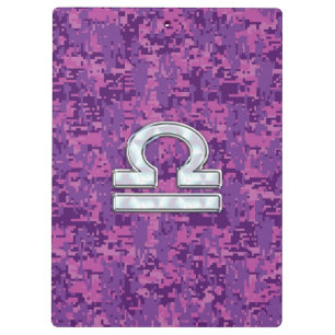 Porte-bloc Symbole du Zodiaque de Libra sur Camo numérique Fu