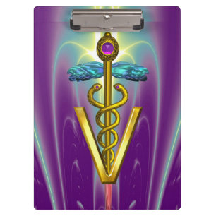 Porte-bloc SYMBOLE VÉTÉRINAIRE DE CADUCE D'OR / Vert pourpre