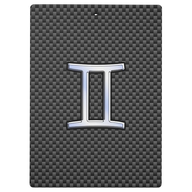Porte-bloc SYMBOLE Zodiaque Gemini Tissu Carbone au charbon d (Dos)