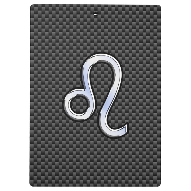 Porte-bloc Symbole Zodiaque Leo d'argent sur l'impression de  (Dos)
