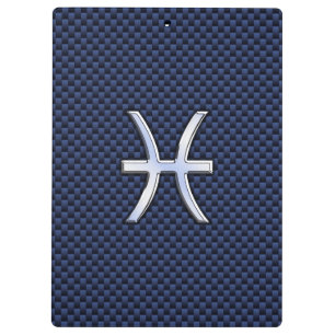 Porte-bloc Symbole zodiaque Pisces sur l'impression en fibre