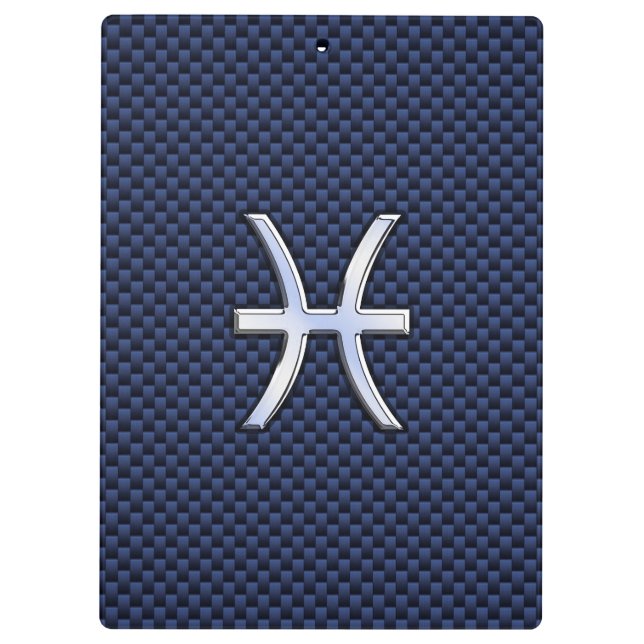 Porte-bloc Symbole zodiaque Pisces sur l'impression en fibre  (Dos)