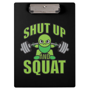 Porte-bloc Tais-Toi Et Squat Kawaii Anime Powerlifter Cartoon