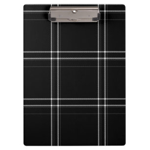 Porte-bloc Tartan noir et blanc