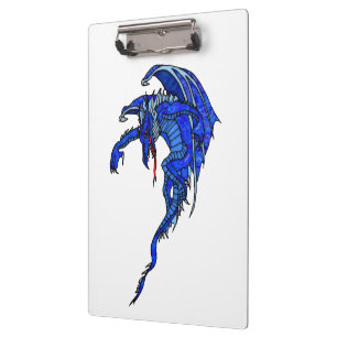 Porte-bloc Tatouage bleu médiéval d'imaginaire de dragon de