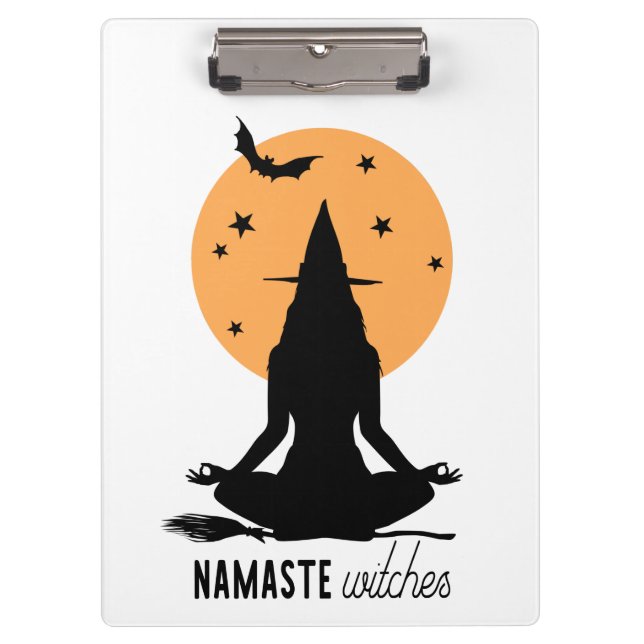 Porte-bloc Témoins de yoga d'Halloween contemporain (Devant)