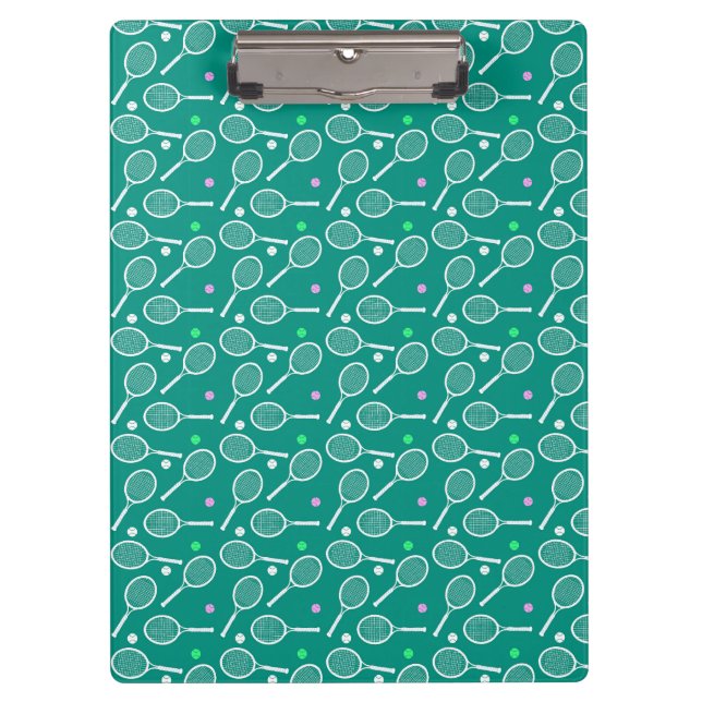 Porte-bloc Tennis Racket Motif Retro Emerald Green (Devant)