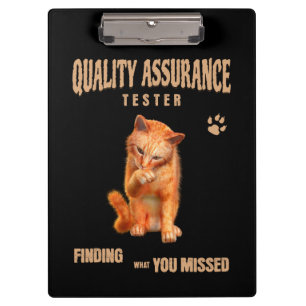 Porte-bloc Testeur QA Humour de chat