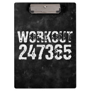 Porte-bloc Texte usé et rayé Workout 247365 vintage