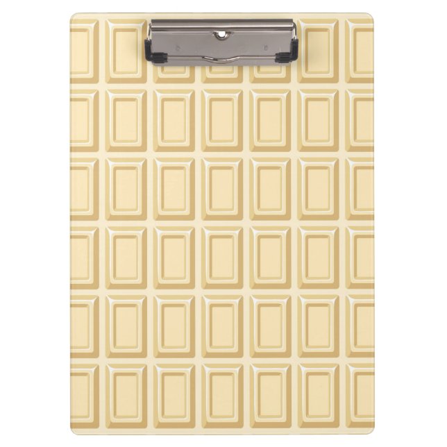 Porte-bloc Texture blanche de barre de chocolat (Devant)